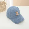 Lindo chapéu de bebê bordado urso para crianças meninas meninas boné de beisebol ao ar livre primavera de primavera infantil infantil solar chapéus de viseira