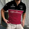 Herren Fashion Gym Sport Poloshirts F1 Rennen Formel 1 Alfa Romeo Team Extreme Followers New Zip Short Sleeve298S