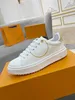 2022 Designer Luxe Casual schoenen Vrouwen Lederen veter sneakers Fashion dames Flat lopende sneakers Letters Dikke zool fitness sneaker maat 35-41