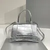 New Shoulder Bags Luxury Designer Bags Hourglass Classic Crocodile Skin Handbag Deluxe Hourglass Satchel Lady Shopping Bag Higt-end Handbags