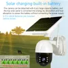 Cameras Solar Security Camera Outdoor 3MP Wireless WiFi Home PTZ Rechargeable Battery Powered CameraIP IP Roge22 Line22