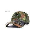 Skull Tactical Military Airsoft Cap justerbar andningsbar Sun Visor Trucker Hat Mesh Hunt Handing Baseball Skeleton Snapback