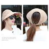 Berets Summer Sun Hat z perłą regulowaną duże głowice szerokokąpione plażę UV Ochrona Pakowacja Paknabka withberets Wend22