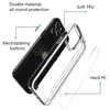 Bouton en métal TPU Espace Cas Transparent Couleur Téléphone Cas Pour iPhone 14 13 12 11 Pro Max XR XS Max 7 8 Plus Galaxy S22 Ultra Antichoc Dur PC Couverture