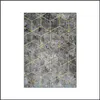 Bubble kiss luxe zwart grijs marmeren patroon tapijt in de woonkamer gouden lijn Nordic slaapkamer tapijten home decor nachtkastje w220328 drop d