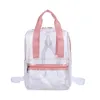 Sac à dos transparent Rucksuck Sport Sac à bandoulière en PVC robuste Sacs à main Totes Sac de plage d'été transparent étanche Packs de jour