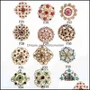 Pins Brooches Jewelry 24Pcs Clear Crystal Rhinestones Women Bridal Gold Brooch Pins For Diy Wedding Bouquet Kits Drop Delivery 2024601764