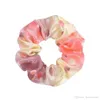 25 estilos retro impressão floral mulheres laço de cabelo accesorios scrunchies titular rabo de cavalo corda scrunchy grande intestino banda básica