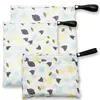 Portable Waterproof Diaper Bag Double Zipper Cartoon Printing Nappy Storage Pouch Swim Wet Bags