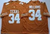 Uf CeoNCAA College Texas Longhorns Football Jerseys 10 Vince Young 20 Earl Campbell 34 Ricky Williams Stitched embroidered erseys