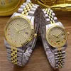 Montreuses-bracelets mode Reginald marque femme homme amoureuses Golden Luxury Steel Lady Watch Date Crystal Styles Women's Robe Clock Water P