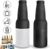 Insulated Double Wall Stainless Steel Black Bottle CoolerCover with Beer Opener DHL7831598