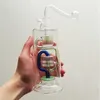 Queimador de óleo fumando água cachimbo bongs bubbler reciclador shisha hookah conjunto de bong bong 10mm masculino tigela de silicone mangueira dab rig apanhadores de cinzas fofos de tabaco percolater presentes