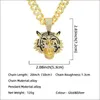 Anhänger Halsketten Hip Hop Iced Out Kubanische Ketten Bling Diamant Tier Tiger Herren Miami Goldkette Charm Schmuck Halsband GeschenkeAnhänger