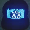 Unisexe Light Up Sound Activated Baseball Cap DJ LED Cashing Hat avec écran détachable pour la fête Cosplay Masquerade 220624