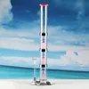 Hookahs Glass Bong Aurora Rig 21" water pipe swith atmosphere led base 4 layer filter gravity bongs With 14mm Bowls three Colors