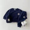 2pcs/conjunto roupas de bebê outono para meninas de meninas infantis de garoto de menino pijamas crianças lazer usam algodão conjuntos de manga longa 220507