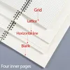 Anteckningar A5 A6 B5 Spiral Book Coil Notebook To-Do-fodrad Dot Blank Grid Paper Journal Diary Sketchbook for School Supplies Stationery