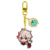 Genshin Impact Kaedehara Kazuha Barbara Gunnhildr Acrylic Keychain Badge Cartoon Cosplay Key Chain Accessories AA220318