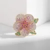 Ontwerper vrouwen broche dame pins pak broches voor vrouw mode kleurrijke 3a zirkoon vintage elegante luxe corsage jurk Koreaanse Camellia Pin