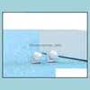 Серьги -серьги -шпильки ювелирные изделия мода 925 Sier Latched Имитация жемчужина v Форма Кристалл для женщин K129 Drop Delivery 2021 Apxem