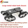 Szdoit TS400 großes Metall 4WD -Roboter -Tank -Chassis -Kit verfolgt Crawler -Stoßdämpfer Roboterausbildung Schwerladung DIY für Arduino 2220b