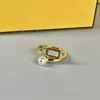 Luxurys Designer Schmuckringe Klassische Brief Perlen Diamantringe Modemarke Golden Ring für Männer Frauen Lady Hochzeitsfeier Geschenk 4 Stil
