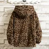 Otoño suave leopardo chaqueta hombres cremallera sudaderas con capucha abrigo moda causal calle ropa exterior suelta rompevientos ropa masculina mujer 220808