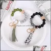 Party Favor Event Supplies Festive Home Garden 14 Colors SILE Key Ring Bracelet Wrislet Wrislet Keychain Portable House Car Keys Solder Wit