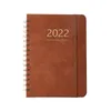 Notepads 2022 Planner, jaar wekelijks maandelijkse planner met tabbladen, glad faux leer, januari tot december 2022, dubbel-draads binding