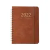 Notepads 2022 Planner, jaar wekelijks maandelijkse planner met tabbladen, glad faux leer, januari tot december 2022, dubbel-draads binding