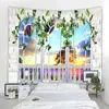 Bella finestra Paesaggio Tappeto decorativo Mandala Boho Home Background J220804