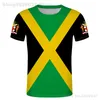 JAMAICA T SHIRT DIY gratis skräddarsydd namnnummer Jam T-shirt nation flagga JM Jamaican Country College Print PO-kläder 220609