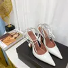 Designer sandaler strassar höga klackar klassiska gummisandal kvinnor skor mode lyxklänning sko