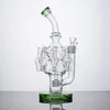 Matrix Perc Recycler Hookahs 독특한 문어 팔 14.5mm 조인트 스타일 유리 봉 봉 오일 굴착 장치 수도관 Dab Rig Green Blue Amber OA01