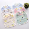 Top quality newborn Baby Bibs Burp Cloths saliva towel male female Enlarged Bib Snap buckle blue yellow 360 degree Feeding waterproof Bib eating Bag 6 layers of gauze