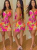 Cosses de fleurs d'été avec jupes Ensemble de robes Crop-top mini jupes en deux pièces Fashion Fashion Sexy tenues Y2K BodyCon Jupe 220719