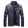 Fashion Men Leather Jacket Men Collar Slim Biker Jacket Högkvalitativ män Läderdräkt L220801