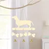 Dekorativa föremål figurer trä DIY Ornament Dachshund Wind Creative Wall Pendant Chime Hanging Decor Room Kawaii Decoracion Habitacio