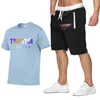 sportkläder modedesigner Träningsoveraller herr sommarskjorta 2022 TRAPSTAR Tryckta kläder Herrmärke Tee bomull kortärmad T-shirt shorts fritidsshorts set