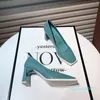 Fashion-Dress Shoes Square Toe Thick Heel Comfortable Moda Donna Tacchi Club Party Wedding High Talons Hauts Femme