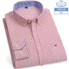 Plus Size S do 7XL Mężczyźni Z Długim Rękawem 100% Bawełna Oxford Miękkie Wygodne Regularne Fit Quality Summer Business Man Casual Shirts 220330