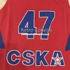 2018 New #47 Andrei Kirilenko Cska Moscow Top Basketball Jersey All Size Stitched Custom Any Number Name Xs-6xl Vest Jerseys