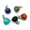 Pendentifs en perles rondes en pierre naturelle, breloque à griffe, pour la fabrication de bijoux, collier, vente en gros