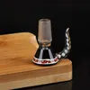 ciotola di vetro 14mm Maschio 5 stili Manico congiunto Bellissime ciotole per diapositive Accessori per fumatori Pezzo di buona qualità Per Bong Water Pipe dab rig