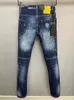 Mens Jeans Skinny Distress rippade förstörda Stretch Biker denim White Black Blue Slim Fit Hip Hop Pants for Men storlek 4454 TOP QUA1975915