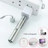 Lighting Mini USB Rechargeable 3in1 LED Flashlight Powerful LED Torch Waterproof Design Penlight uv Laser pointer light