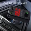 New Bluetooth-compatible 5.0 FM Transmitter Car Kit Wireless Handsfree Dual USB 3.1A Fast Charger Audio Receiver MP3 Modulator A6 X6