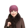 Fashion Warm Fur Headwear Women's Cap Lady Knitted Beanies Hat For Winter Bonnet Caps Beanie/Skull Eger22