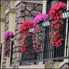 Decorative Flowers Wreaths Festive Party Supplies Home Garden Orc Fake Flower Wall Hanging Basket Wedding Decoration Simation Artificial C